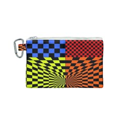 Checkerboard Again 7 Canvas Cosmetic Bag (small) by impacteesstreetwearseven