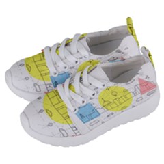 Urban City Skyline Sketch Kids  Lightweight Sports Shoes by Pakrebo