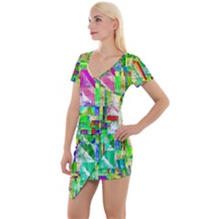 A 4 Short Sleeve Asymmetric Mini Dress by ArtworkByPatrick