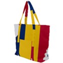 Chad Flag Map Geography Outline Zip Up Canvas Bag View1