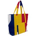 Chad Flag Map Geography Outline Zip Up Canvas Bag View2