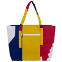 Chad Flag Map Geography Outline Zip Up Canvas Bag View3