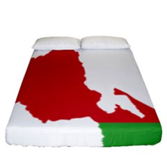 Malawi Flag Map Geography Outline Fitted Sheet (queen Size) by Sapixe
