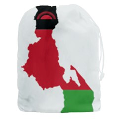 Malawi Flag Map Geography Outline Drawstring Pouch (xxxl) by Sapixe