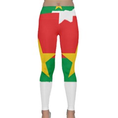 Burkina Faso Flag Map Geography Classic Yoga Leggings by Sapixe