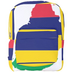 Mauritius Flag Map Geography Full Print Backpack by Sapixe