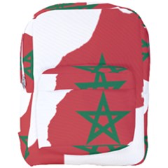 Morocco Flag Map Geography Outline Full Print Backpack by Sapixe