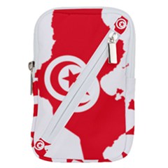 Tunisia Flag Map Geography Outline Belt Pouch Bag (large) by Sapixe