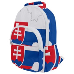 Slovakia Country Europe Flag Rounded Multi Pocket Backpack by Sapixe