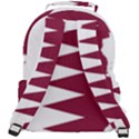 Borders Country Flag Geography Map Qatar Rounded Multi Pocket Backpack View3