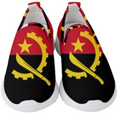 Angola Flag Map Geography Outline Kids  Slip On Sneakers by Sapixe