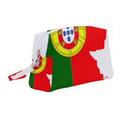 Portugal Flag Borders Cartography Wristlet Pouch Bag (medium) by Sapixe