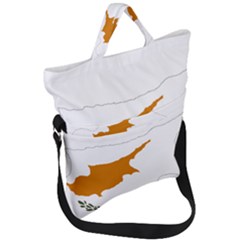 Cyprus Country Europe Flag Borders Fold Over Handle Tote Bag by Sapixe