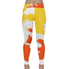 Borders Country Flag Geography Map Classic Yoga Leggings by Sapixe