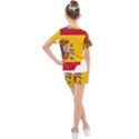 Spain Country Europe Flag Borders Kids  Mesh Tee and Shorts Set View2