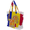 Andorra Country Europe Flag Zip Up Canvas Bag View1