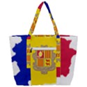Andorra Country Europe Flag Zip Up Canvas Bag View3