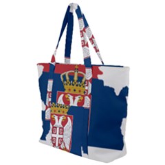 Serbia Country Europe Flag Borders Zip Up Canvas Bag by Sapixe