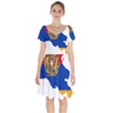 Borders Country Flag Geography Map Short Sleeve Bardot Dress View1