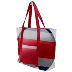 Costa Rica Flag Country Symbol Zip Up Canvas Bag by Sapixe