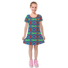 D 7 Kids  Short Sleeve Velvet Dress by ArtworkByPatrick