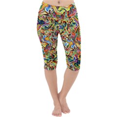 Ornament 1 Lightweight Velour Cropped Yoga Leggings by ArtworkByPatrick