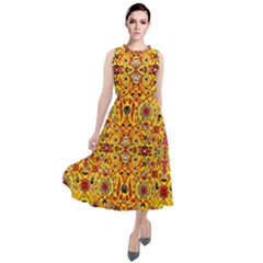 F 2 Round Neck Boho Dress by ArtworkByPatrick