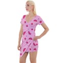 Summer Short Sleeve Asymmetric Mini Dress View1