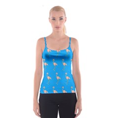 Flamenco Birds Exotic Nice Pink Spaghetti Strap Top by Pakrebo