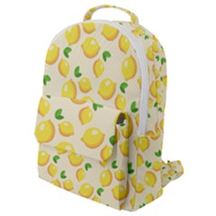 Fruits Template Lemons Yellow Flap Pocket Backpack (small) by Pakrebo