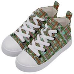 Textile Fabric Kids  Mid-top Canvas Sneakers by HermanTelo