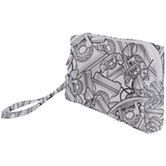 Phone Dial Communication Technology Wristlet Pouch Bag (small) by Pakrebo