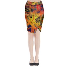Board Circuits Control Center Trace Midi Wrap Pencil Skirt by Pakrebo