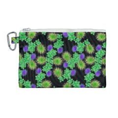 Flowers Pattern Background Canvas Cosmetic Bag (large) by HermanTelo