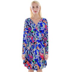 Misc Shapes                                     Long Sleeve Front Wrap Dress by LalyLauraFLM