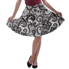 Encaje A-line Skater Skirt by Sobalvarro