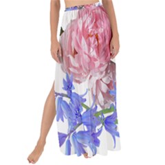 Flowers Roses Bluebells Arrangement Maxi Chiffon Tie-up Sarong by Simbadda
