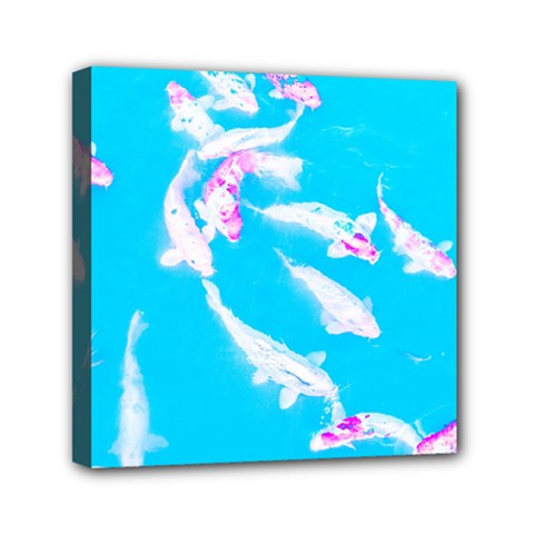 Koi Carp Scape Mini Canvas 6  X 6  (stretched) by essentialimage