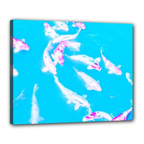 Koi Carp Scape Canvas 20  X 16  (stretched) by essentialimage