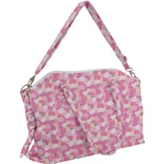 Peony Pattern Pink Scrapbookin Canvas Crossbody Bag by Simbadda
