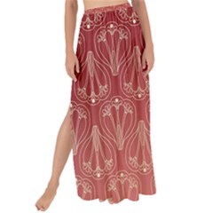 Red Gold Art Deco Art Deco Background Maxi Chiffon Tie-up Sarong by Simbadda