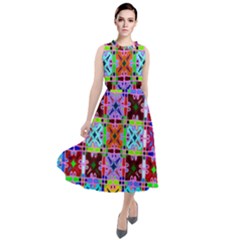 O 2 Round Neck Boho Dress by ArtworkByPatrick