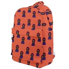 Nerdy 60s  Girl Pattern Orange Classic Backpack by snowwhitegirl