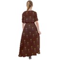 Nerdy 60s  Girl Pattern Red Waist Tie Boho Maxi Dress View2