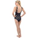 Heart Skeleton Pattern Cross Front Low Back Swimsuit View2