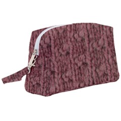 Knitted Wool Rose Wristlet Pouch Bag (large) by snowwhitegirl