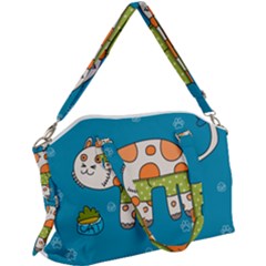 Paint Kitten Cats Cat Cute Paw Canvas Crossbody Bag by Simbadda