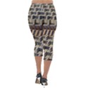 Architecture Geometry Lightweight Velour Capri Leggings  View2