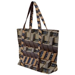 Architecture Geometry Zip Up Canvas Bag by Simbadda