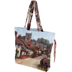 East Budleigh Devon Uk Vintage Old Drawstring Tote Bag by Sudhe